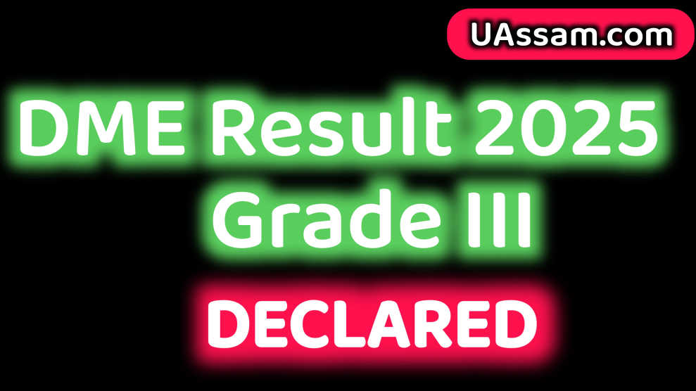 Read more about the article DME Assam Result 2025 – Grade III (Technical) Written Test Declared!